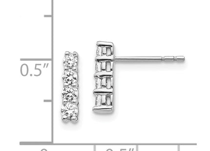 14k White Gold Earrings Style EM5496 - Classique Jewelry Inc.