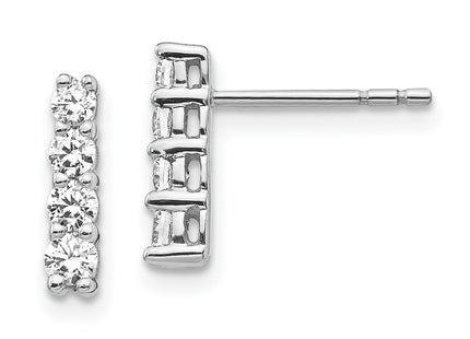 14k White Gold Earrings Style EM5496 - Classique Jewelry Inc.