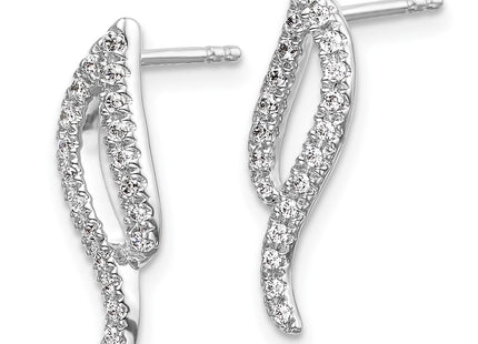 14k White Gold Earrings Style EM5499 - Classique Jewelry Inc.