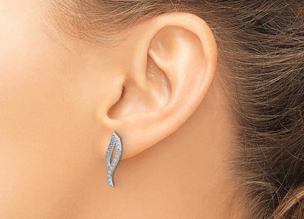 14k White Gold Earrings Style EM5499 - Classique Jewelry Inc.