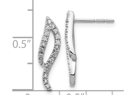 14k White Gold Earrings Style EM5499 - Classique Jewelry Inc.