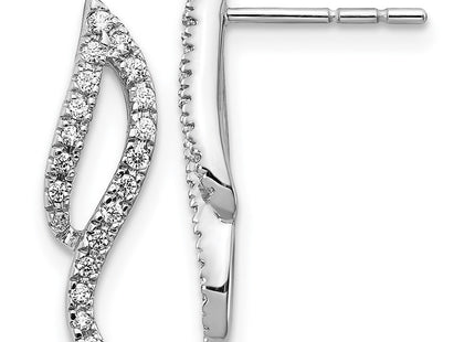 14k White Gold Earrings Style EM5499 - Classique Jewelry Inc.