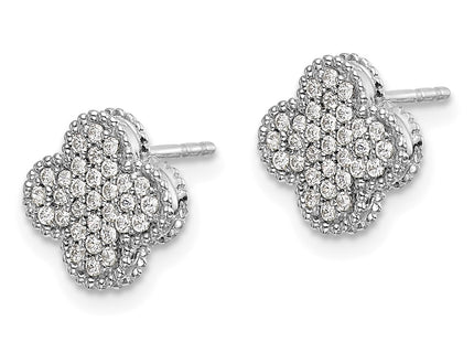 14k White Gold Earrings Style EM5500 - Classique Jewelry Inc.