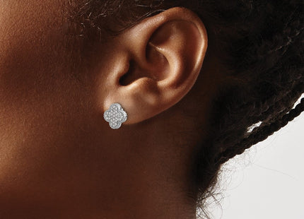 14k White Gold Earrings Style EM5500 - Classique Jewelry Inc.