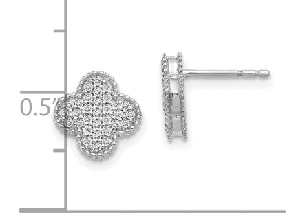14k White Gold Earrings Style EM5500 - Classique Jewelry Inc.