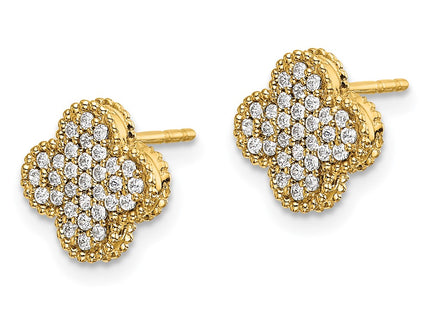 14k Yellow Gold Earrings Style EM5500 - Classique Jewelry Inc.