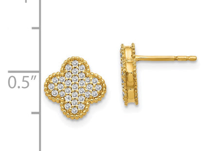 14k Yellow Gold Earrings Style EM5500 - Classique Jewelry Inc.