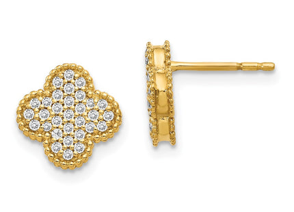 14k Yellow Gold Earrings Style EM5500 - Classique Jewelry Inc.