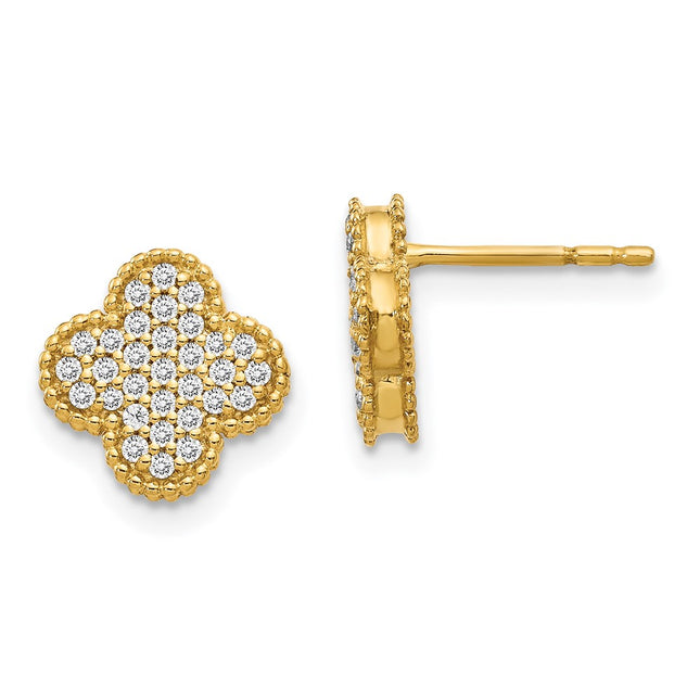 14k Yellow Gold Earrings Style EM5500 - Classique Jewelry Inc.