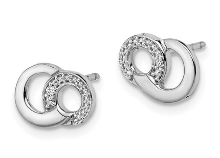 14k White Gold Earrings Style EM5501 - Classique Jewelry Inc.