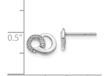 14k White Gold Earrings Style EM5501 - Classique Jewelry Inc.