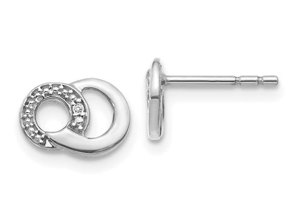 14k White Gold Earrings Style EM5501 - Classique Jewelry Inc.