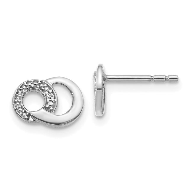 14k White Gold Earrings Style EM5501 - Classique Jewelry Inc.