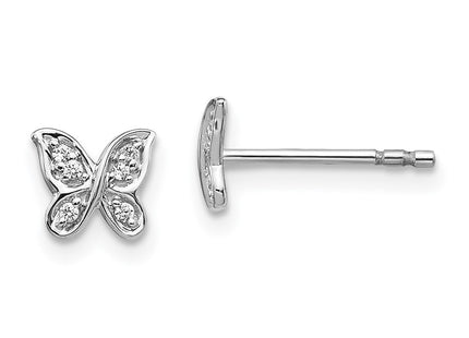 14k White Gold Earrings Style EM5503 - Classique Jewelry Inc.