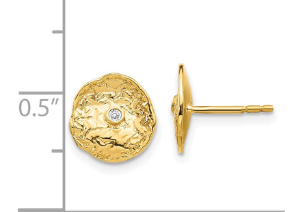 14k Yellow Gold Earrings Style EM5505 - Classique Jewelry Inc.