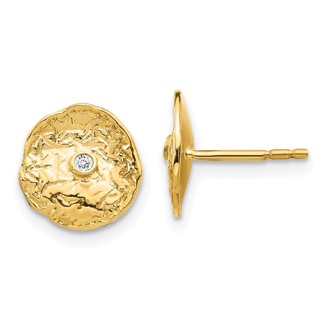 14k Yellow Gold Earrings Style EM5505 - Classique Jewelry Inc.