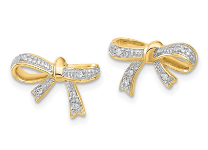 14k Yellow Gold Earrings Style EM5507 - Classique Jewelry Inc.