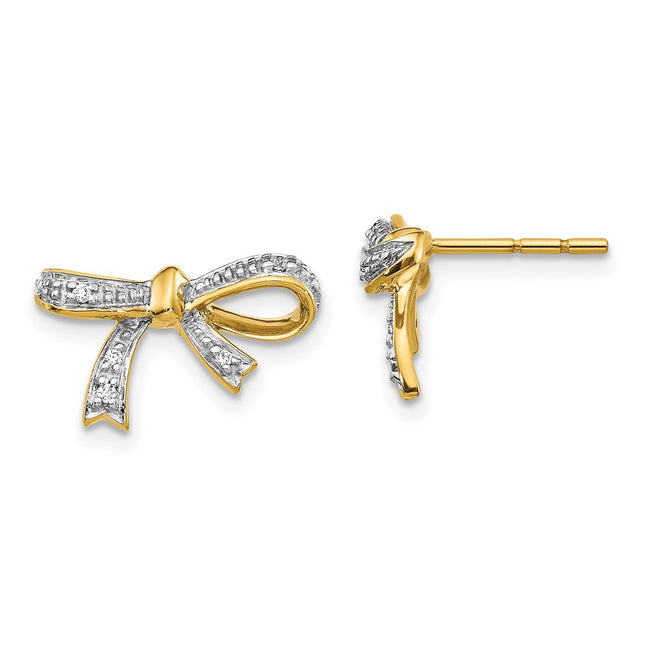 14k Yellow Gold Earrings Style EM5507 - Classique Jewelry Inc.