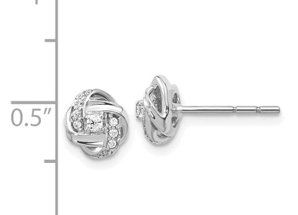 14k White Gold Earrings Style EM5508 - Classique Jewelry Inc.