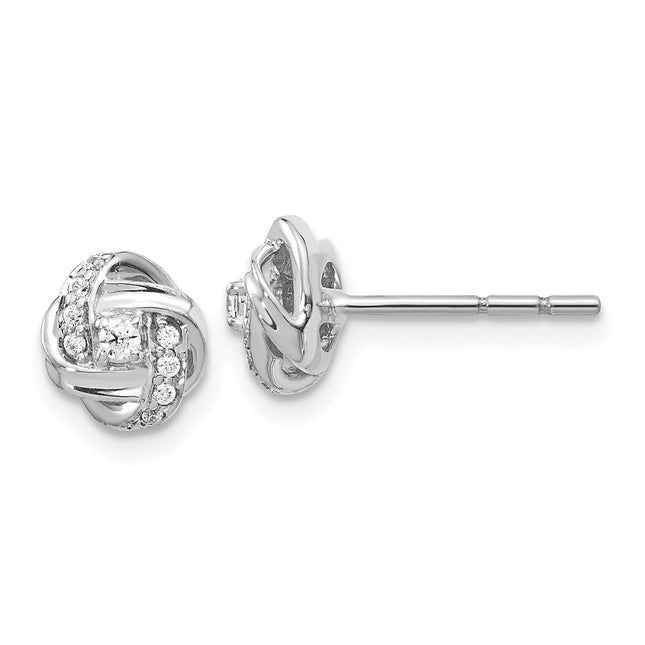 14k White Gold Earrings Style EM5508 - Classique Jewelry Inc.