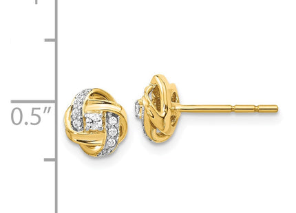 14k Yellow Gold Earrings Style EM5508 - Classique Jewelry Inc.