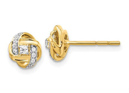 14k Yellow Gold Earrings Style EM5508 - Classique Jewelry Inc.