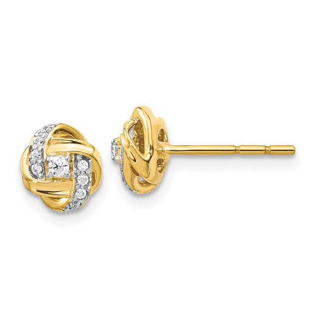 14k Yellow Gold Earrings Style EM5508 - Classique Jewelry Inc.