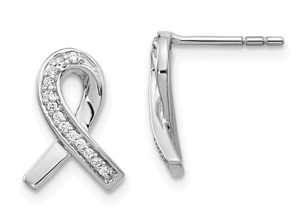 14k White Gold Earrings Style EM5512 - Classique Jewelry Inc.