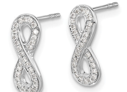 14k White Gold Earrings Style EM5513 - Classique Jewelry Inc.