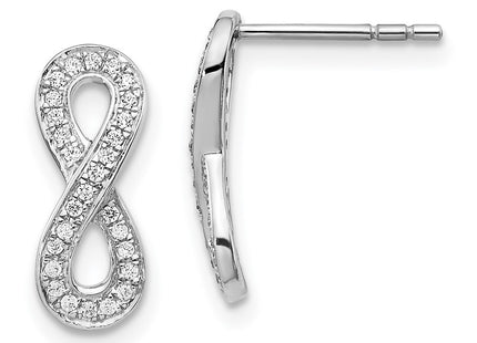 14k White Gold Earrings Style EM5513 - Classique Jewelry Inc.