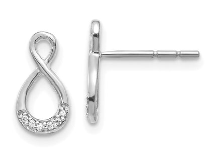 14k White Gold Earrings Style EM5515 - Classique Jewelry Inc.