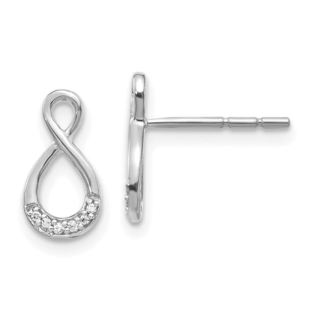 14k White Gold Earrings Style EM5515 - Classique Jewelry Inc.