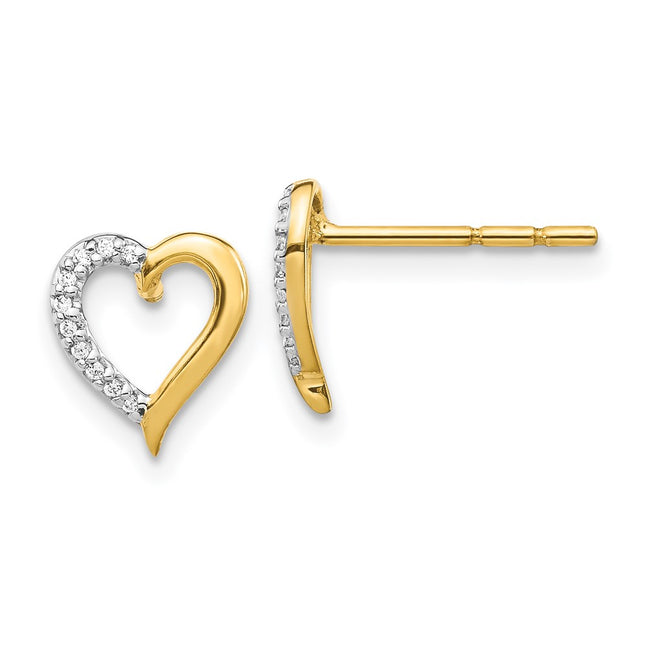 14k Yellow Gold Earrings Style EM5521 - Classique Jewelry Inc.