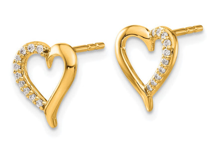 14k Yellow Gold Earrings Style EM5521 - Classique Jewelry Inc.