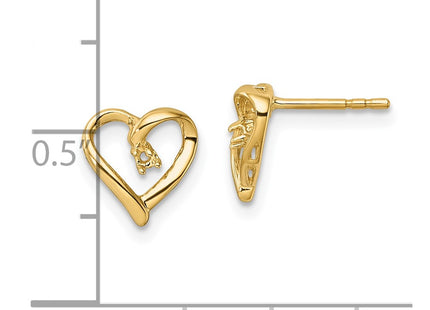 14k Yellow Gold Earrings Style EM5522 - Classique Jewelry Inc.