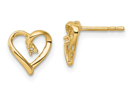 14k Yellow Gold Earrings Style EM5522 - Classique Jewelry Inc.
