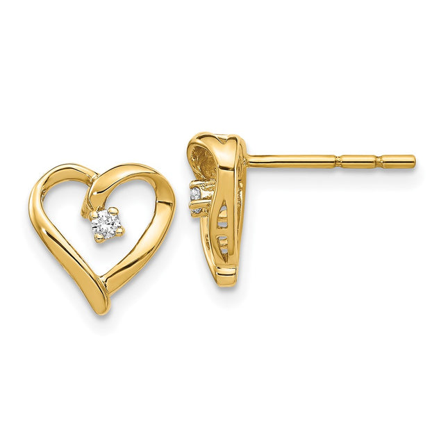 14k Yellow Gold Earrings Style EM5522 - Classique Jewelry Inc.