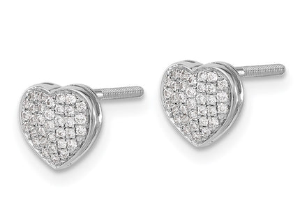 14k White Gold Earrings Style EM5525 - Classique Jewelry Inc.
