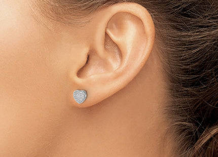 14k White Gold Earrings Style EM5525 - Classique Jewelry Inc.