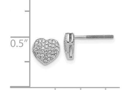 14k White Gold Earrings Style EM5525 - Classique Jewelry Inc.