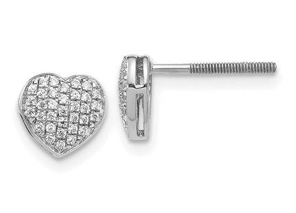 14k White Gold Earrings Style EM5525 - Classique Jewelry Inc.