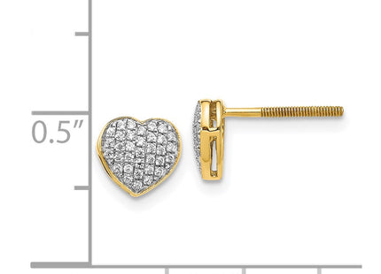 14k Yellow Gold Earrings Style EM5525 - Classique Jewelry Inc.