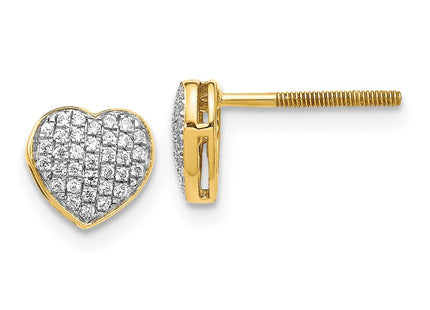 14k Yellow Gold Earrings Style EM5525 - Classique Jewelry Inc.