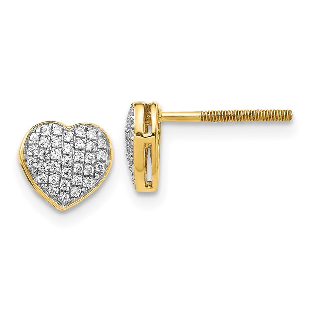 14k Yellow Gold Earrings Style EM5525 - Classique Jewelry Inc.
