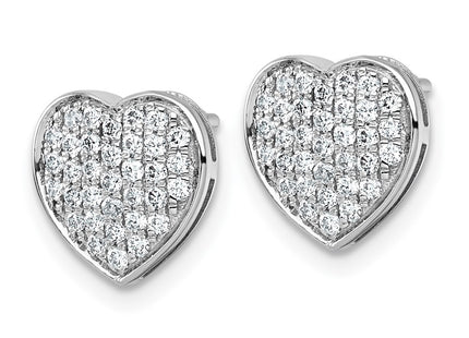 14k White Gold Earrings Style EM5525 - Classique Jewelry Inc.