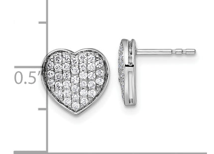 14k White Gold Earrings Style EM5525 - Classique Jewelry Inc.