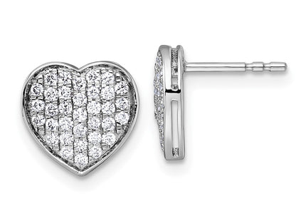 14k White Gold Earrings Style EM5525 - Classique Jewelry Inc.