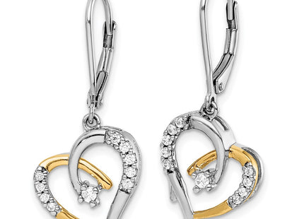 14k Two-tone Earrings Style EM5532 - Classique Jewelry Inc.