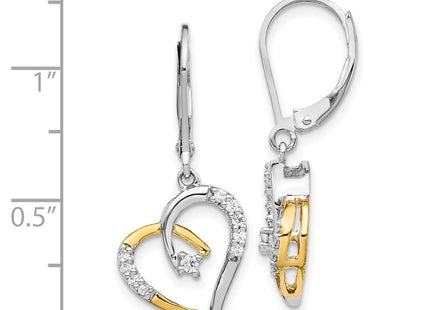 14k Two-tone Earrings Style EM5532 - Classique Jewelry Inc.