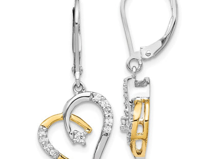 14k Two-tone Earrings Style EM5532 - Classique Jewelry Inc.
